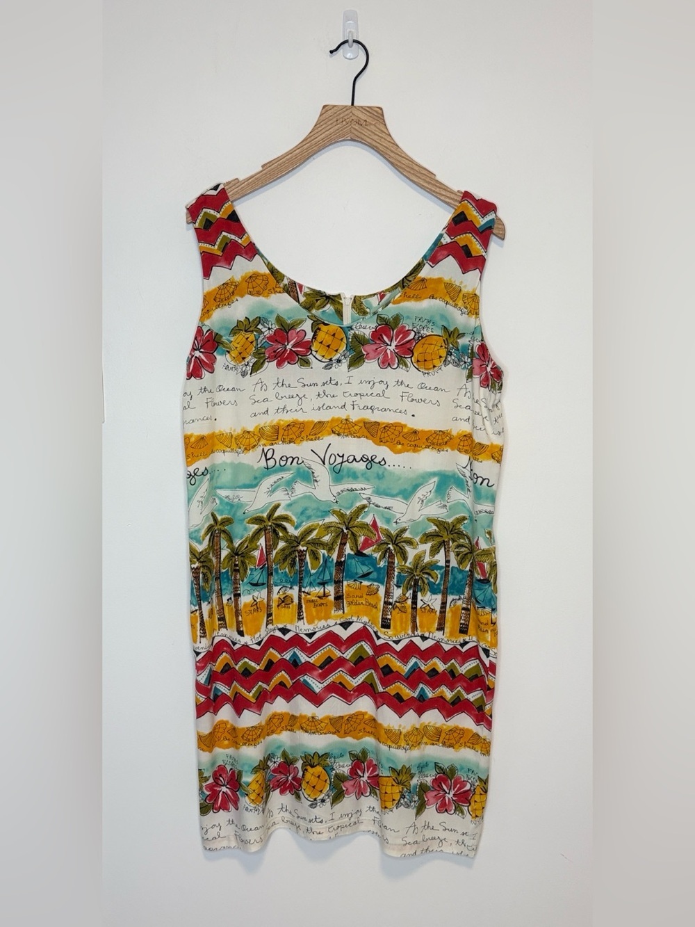 JAMS World vintage shift dress Bon Voyage , sz : medium